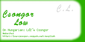 csongor low business card